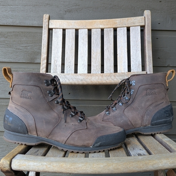 Sorel Men\'s Ankeny Mid Hiker Boot Brown Leather Size 14 main image 4